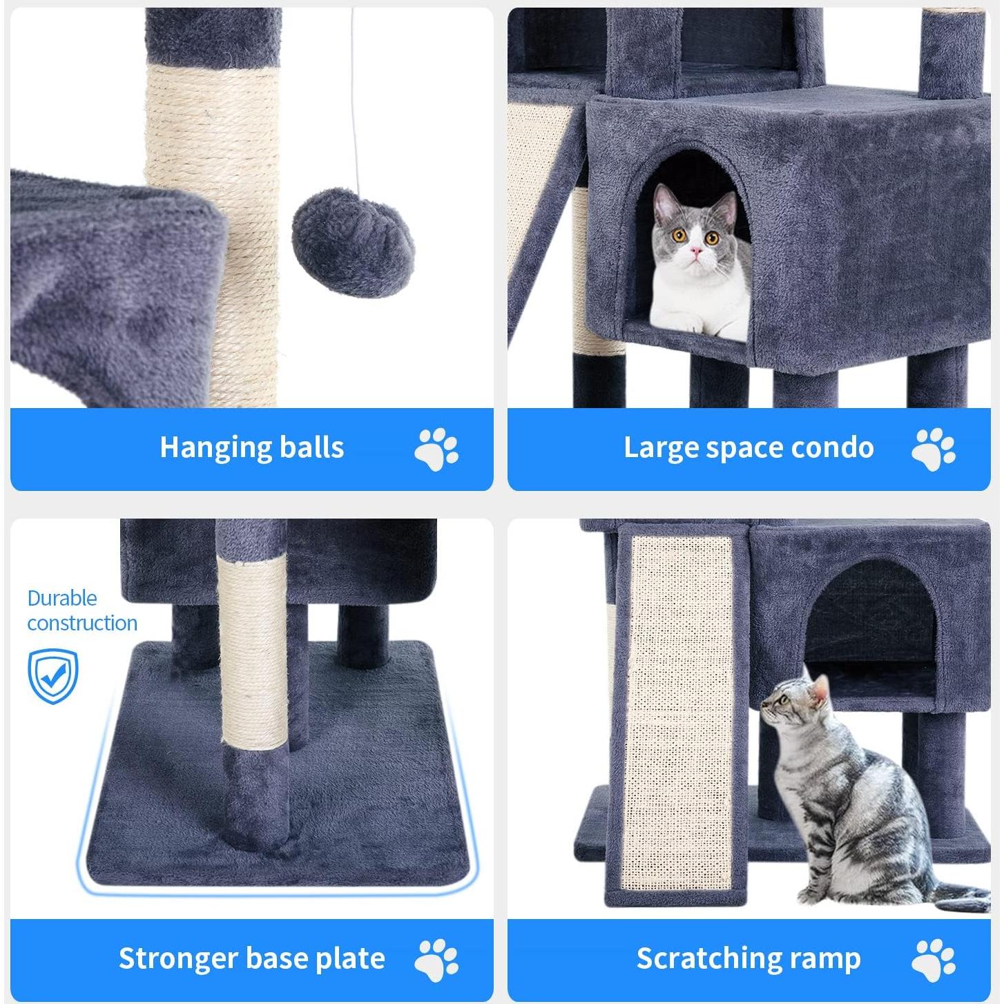 Árbol para Gatos BestPet 91 cm con Rampa y Condominios
