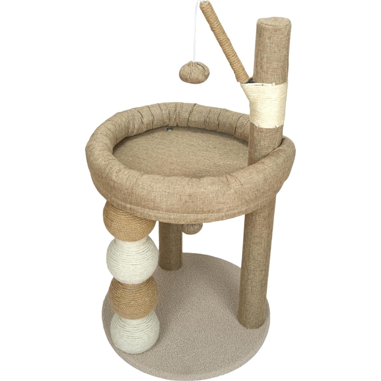 Torre para Gatos Manmeow MP17-K 76.2 cm con Rascador y Juguete