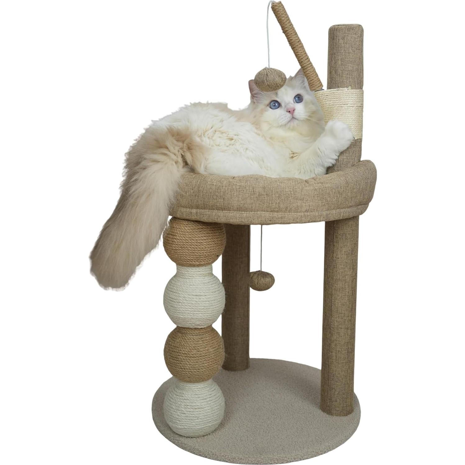 Torre para Gatos Manmeow MP17-K 76.2 cm con Rascador y Juguete