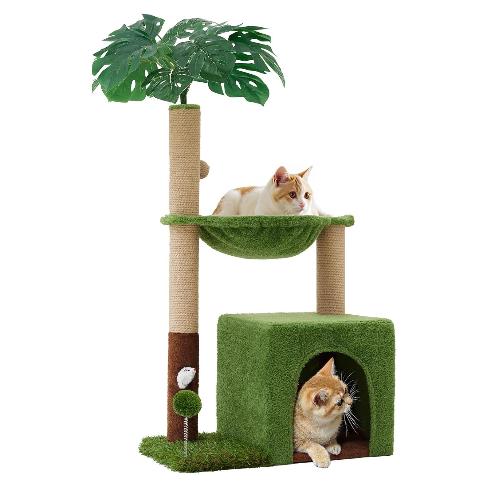 Torre para Gatos Woochpet 94 cm con Rascador y Hamaca