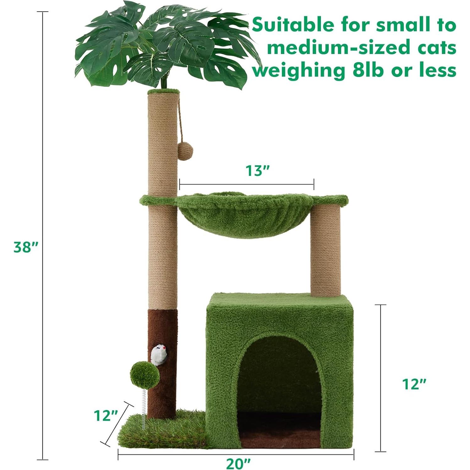 Torre para Gatos Woochpet 94 cm con Rascador y Hamaca