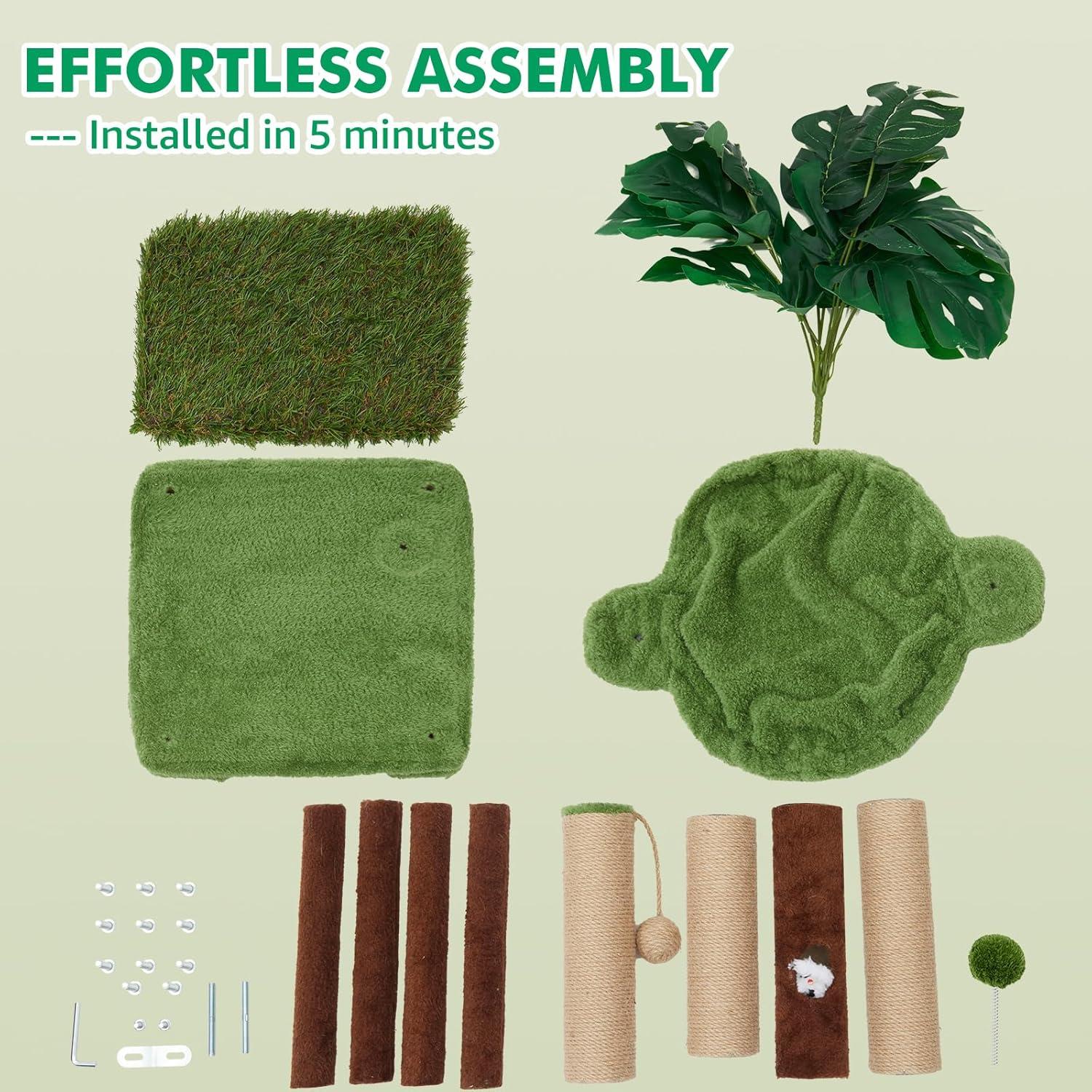 Torre para Gatos Woochpet 94 cm con Rascador y Hamaca