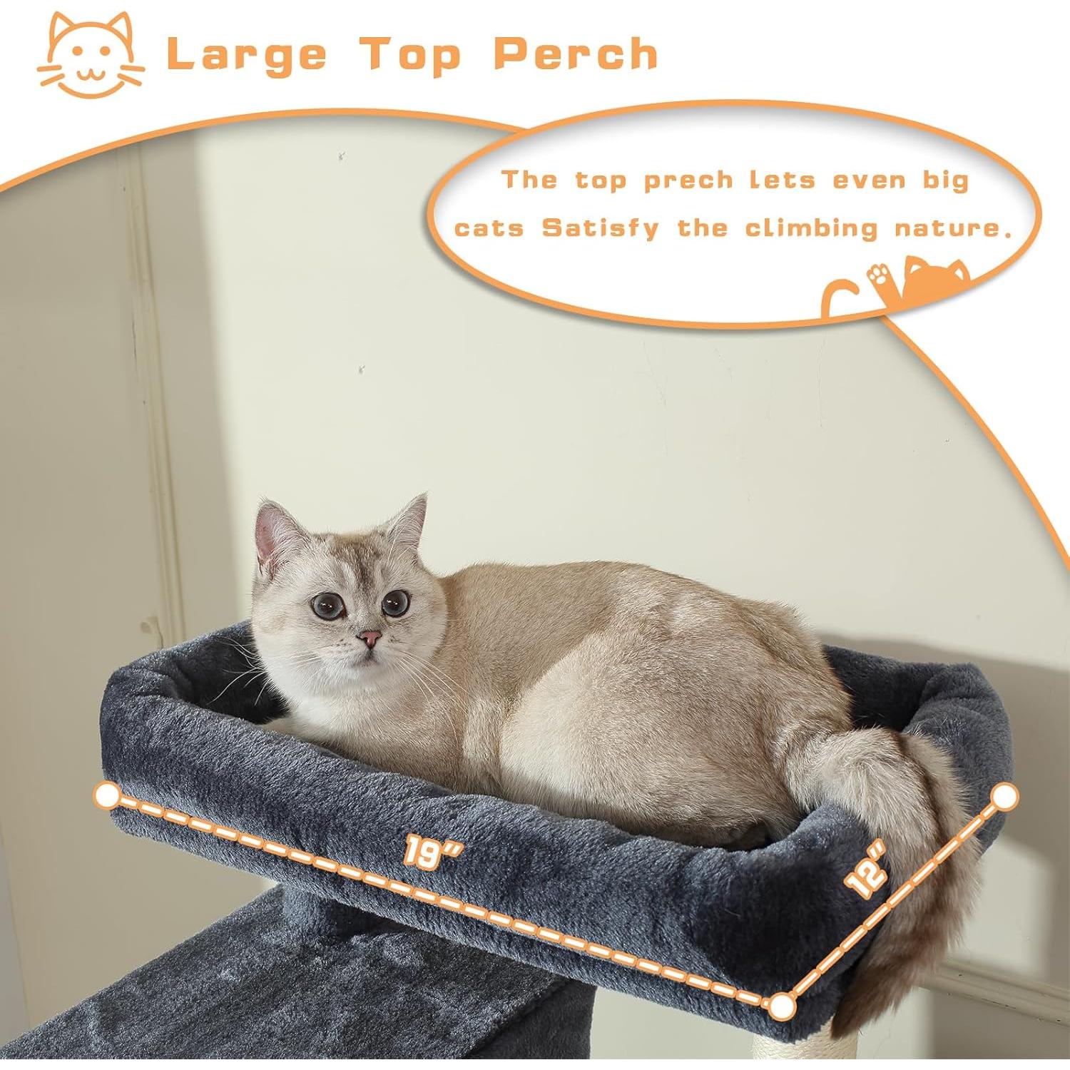 Árbol para Gatos LETKIND 70 cm con Hamaca y Rascador