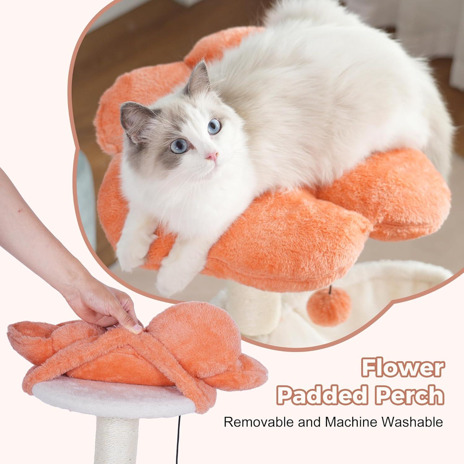 Árbol de Gato Pawfessor Flor 86 cm con Hamaca y Rascador