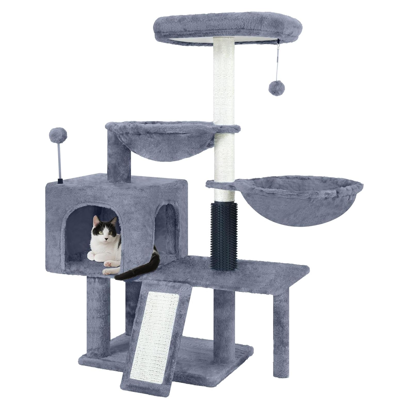 Árbol para Gatos Ikviier 100cm con Hamaca y Rascadores