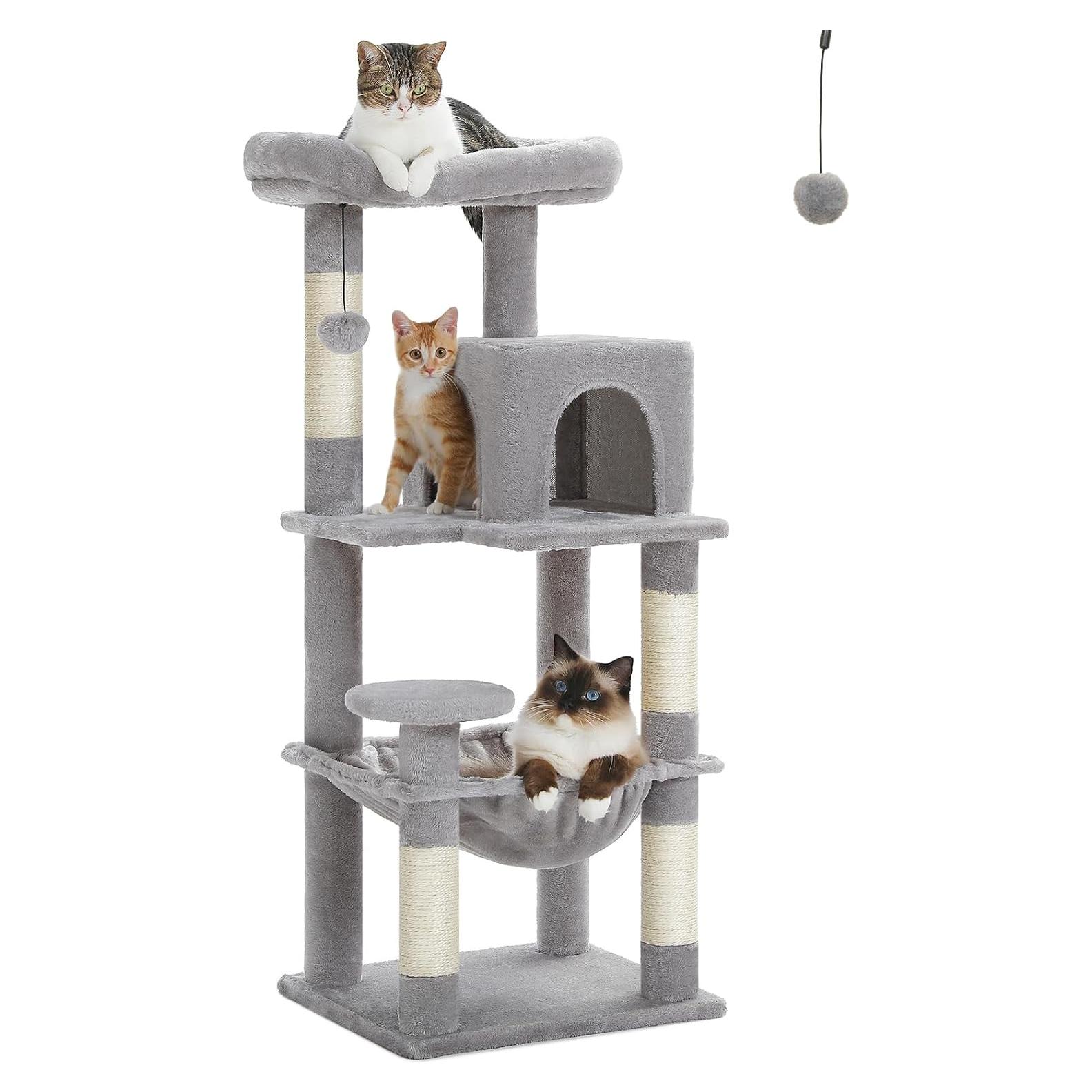 Árbol para Gatos PETEPELA 116.1 cm 5 Niveles Gris