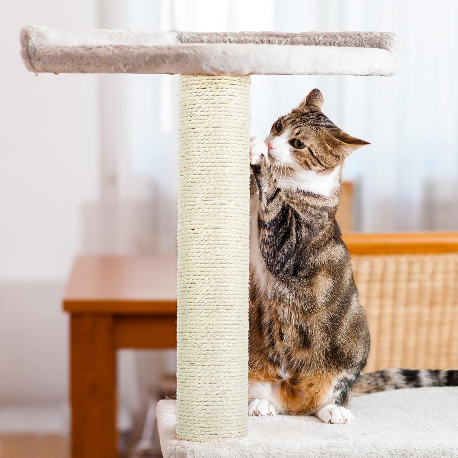 Poste Rascador para Gatos PETUOL M8 40 cm Sisal 4 Piezas