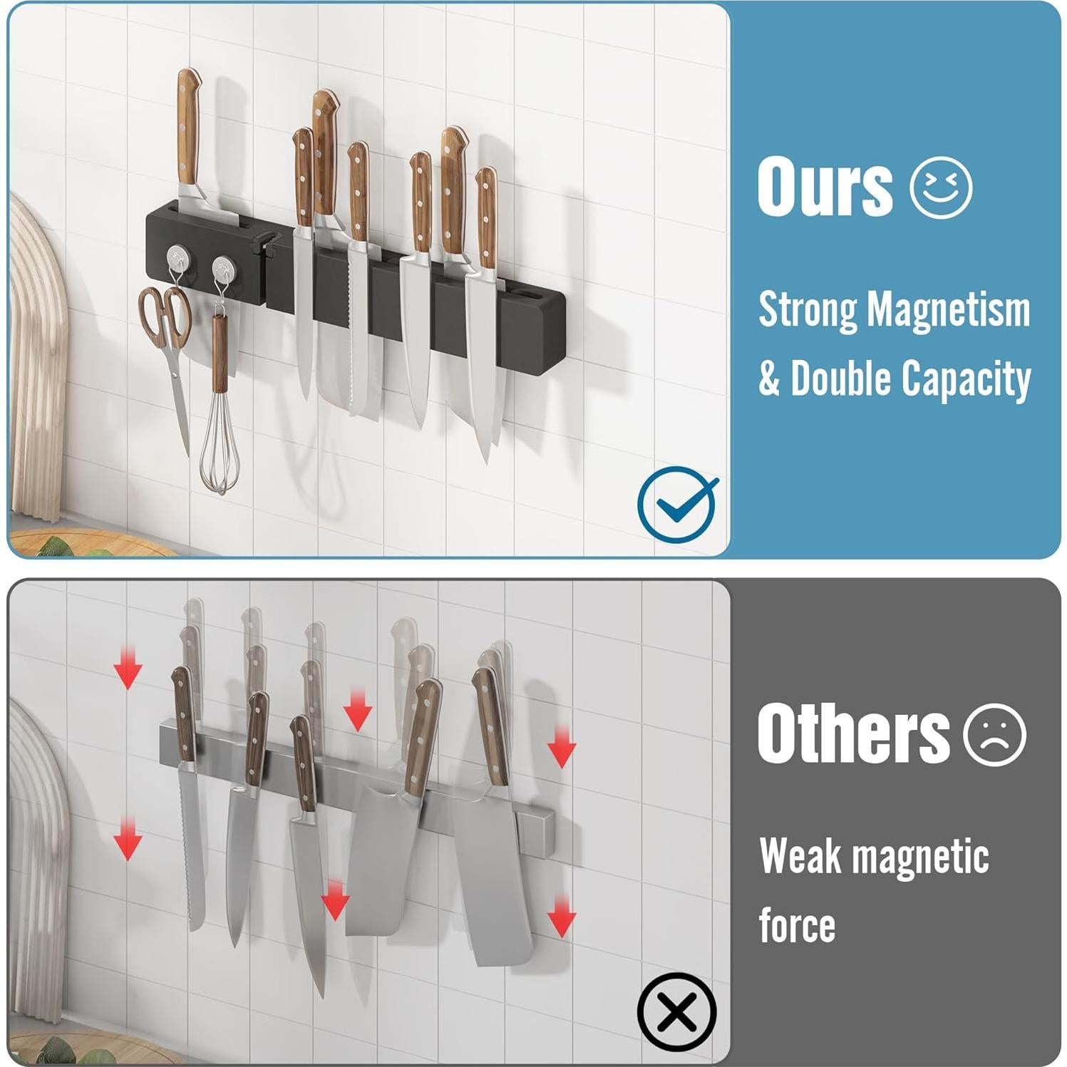 Soporte Magnético para Cuchillos MHXW SXPN 40.64 cm Madera Acacia