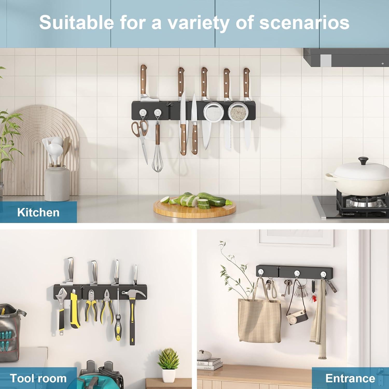 Soporte Magnético para Cuchillos MHXW SXPN 40.64 cm Madera Acacia