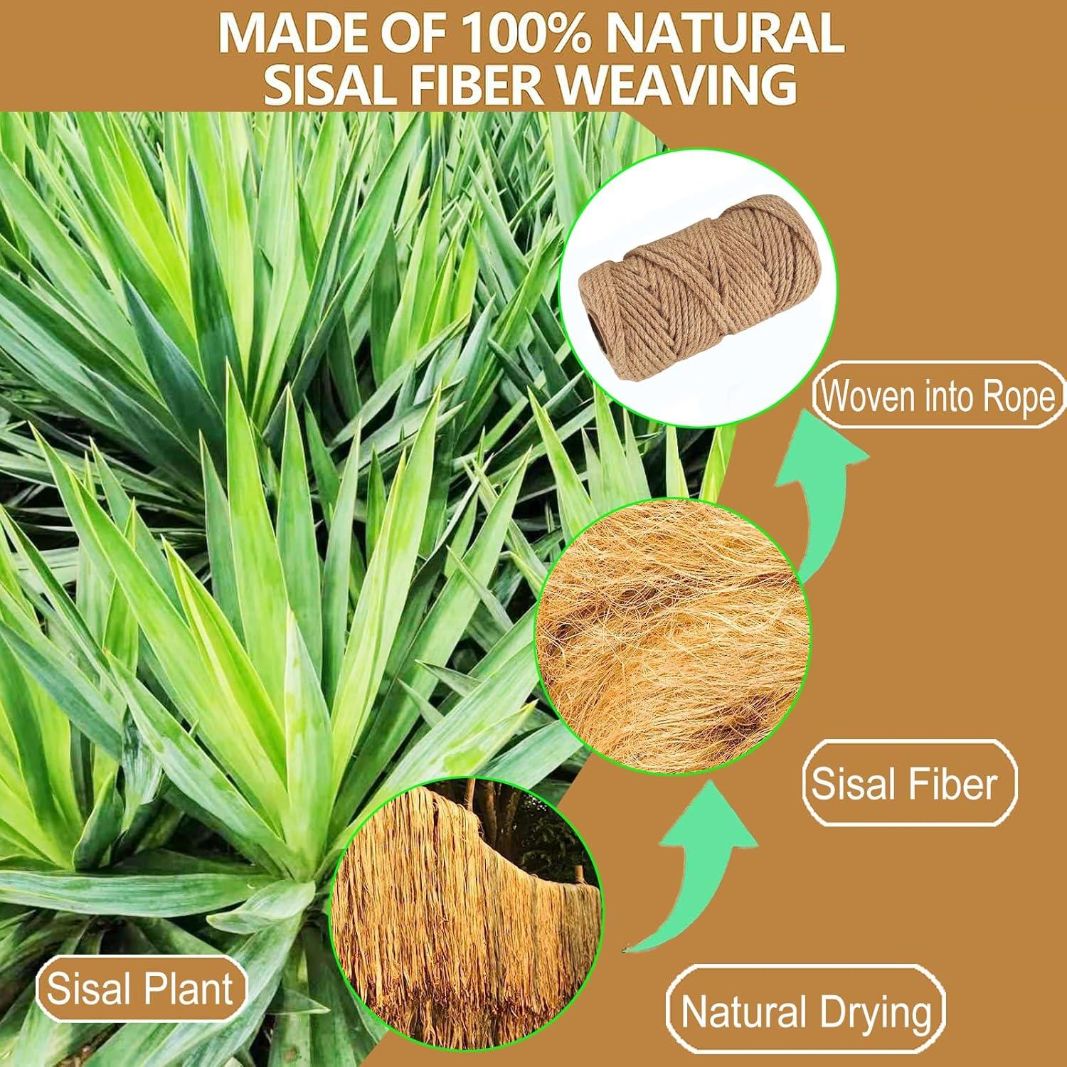 Cuerda de sisal 4mm x 50m para rascador de gatos SonQueen