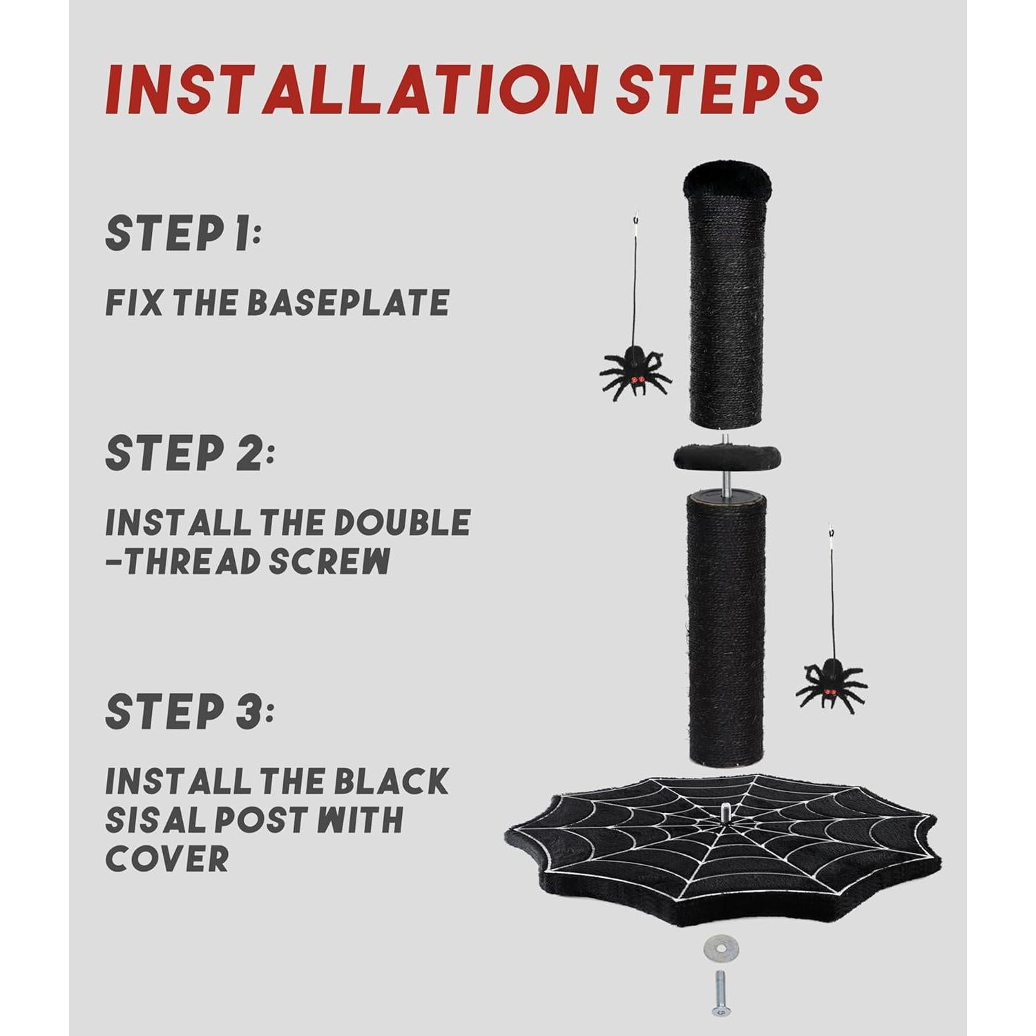 Rascador Gótico para Gatos PuzzlePaw Grande con Juguetes