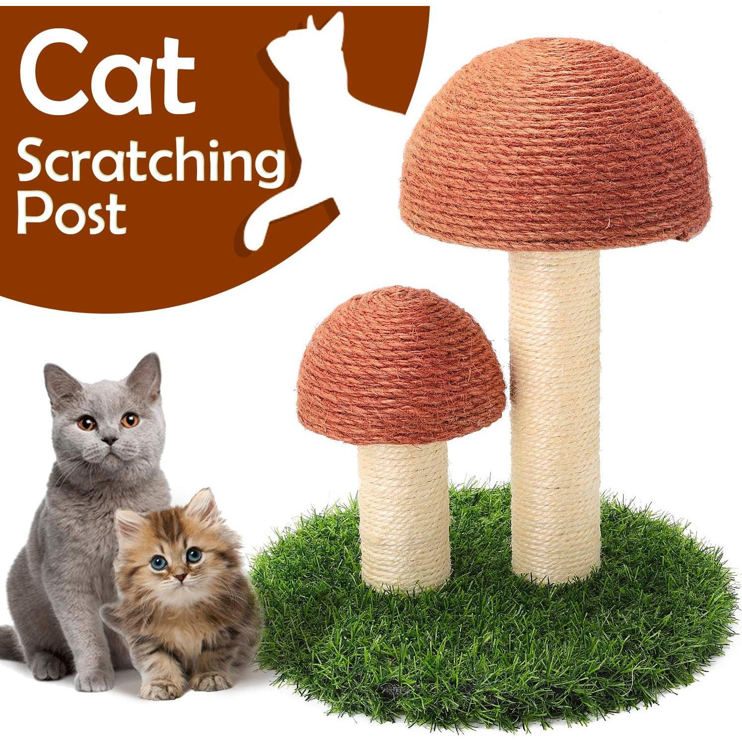 Poste Rascador para Gatos PowerKing Hongo 38x30.5cm Sisal Natural