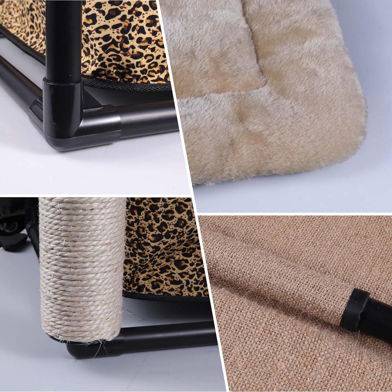 Casa de Gato Mediana Goetland con Rascador y Escalera 85x45x70 cm