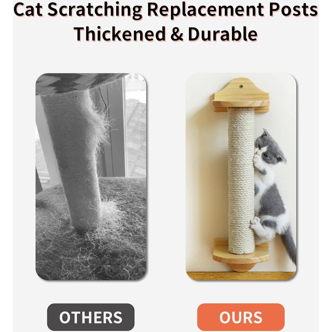Poste Rascador de Repuesto BNOSDM 40 x 8 cm para Gatos