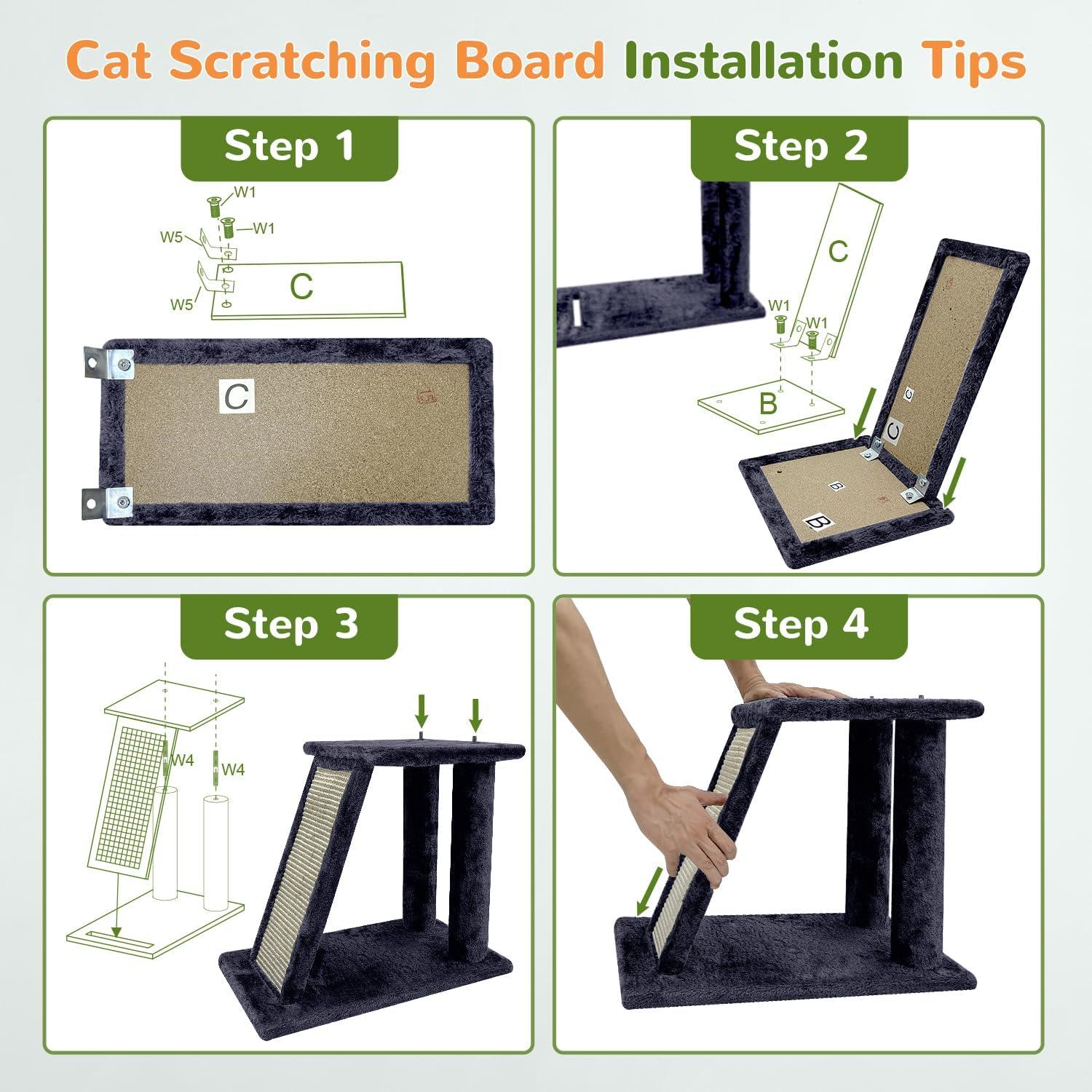 Torre para Gatos Globlazer F50 127 cm Gris Claro con Rascador