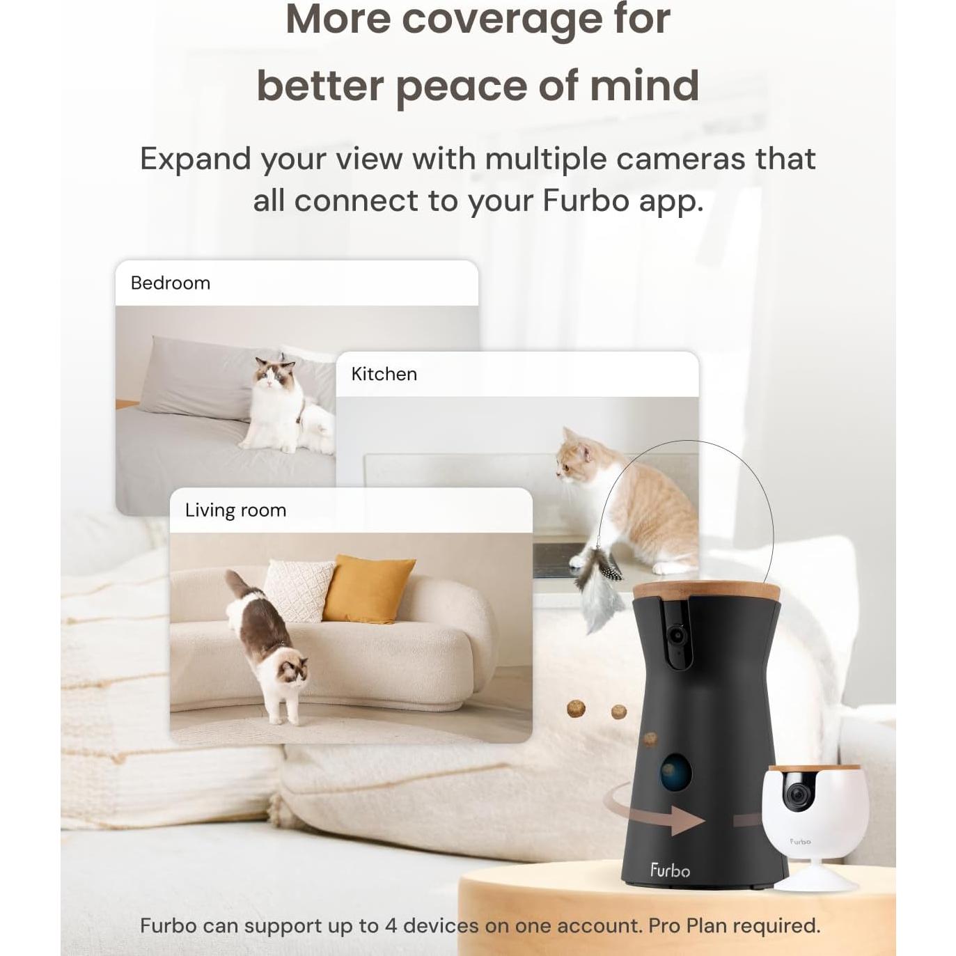 Cámara para Gatos Furbo 360° + Mini - Paquete de 2