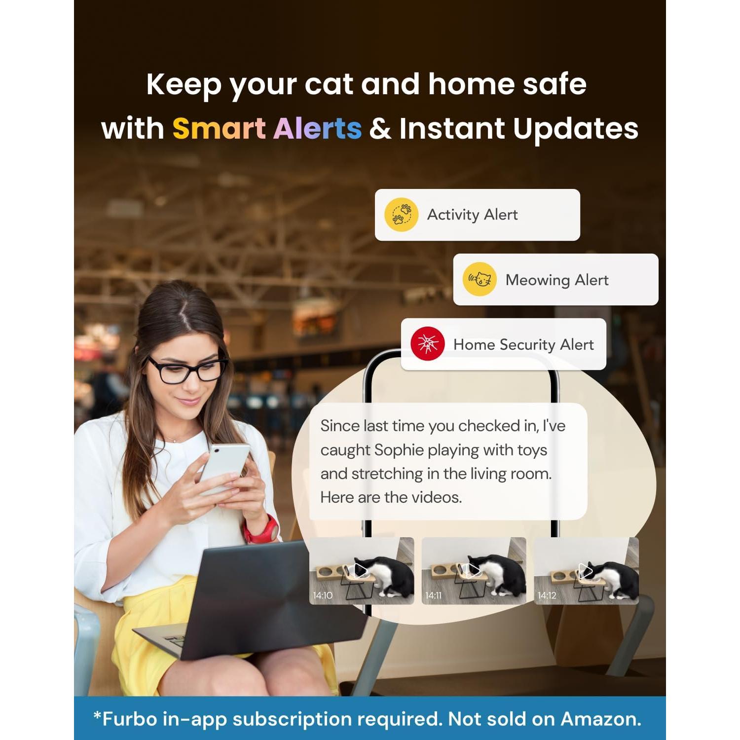 Cámara para Gatos Furbo 360° + Mini - Paquete de 2