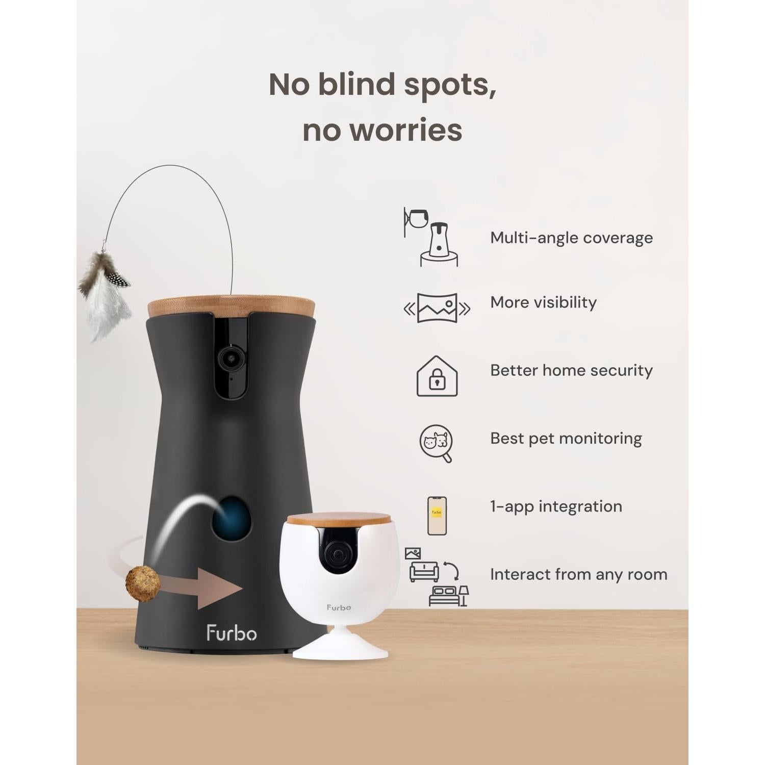 Cámara para Gatos Furbo 360° + Mini - Paquete de 2