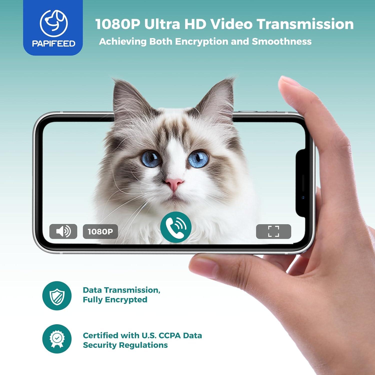 Comedero Automático para Gatos PAPIFEED 6L con Cámara 1080P