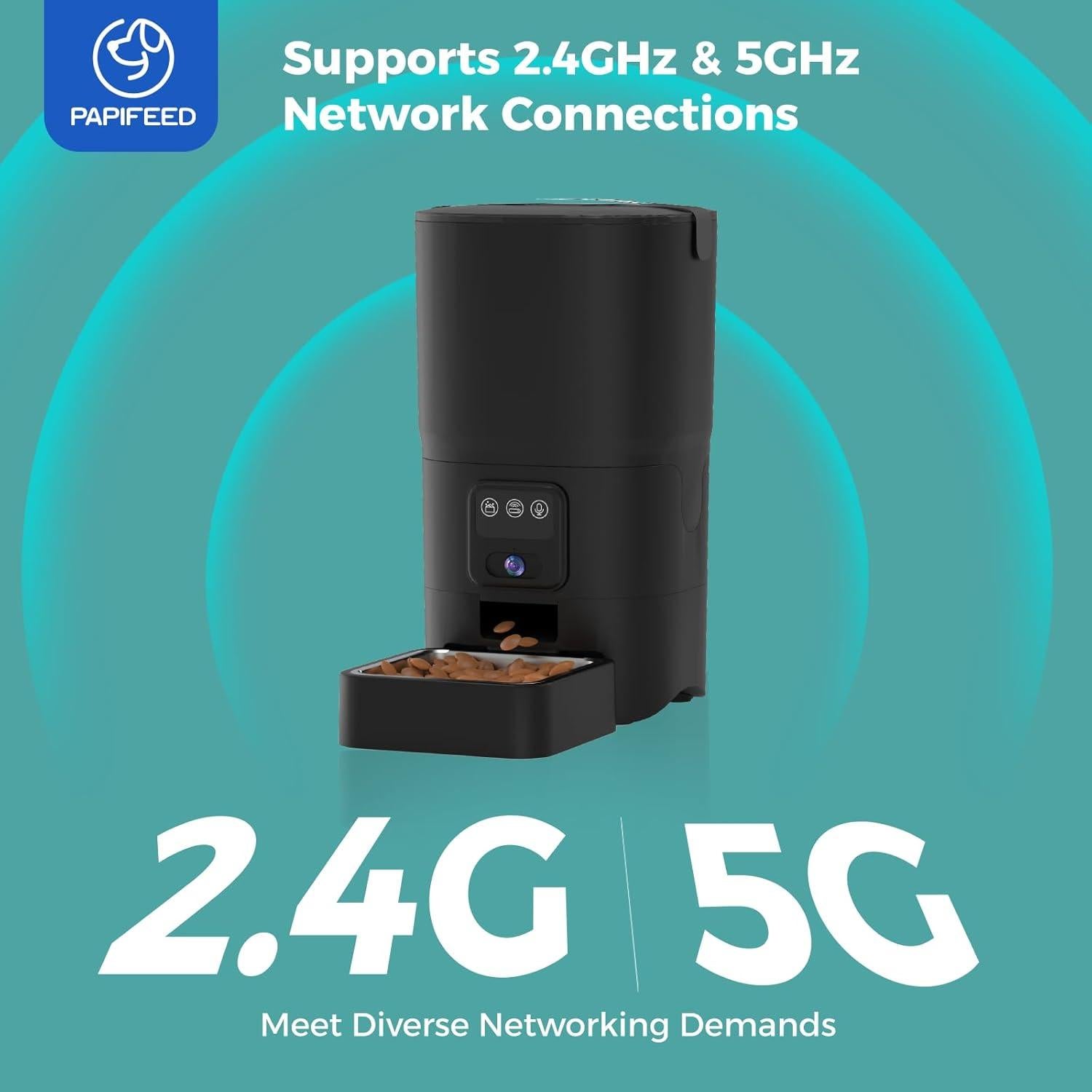 Comedero Automático para Gatos PAPIFEED 6L con Cámara 1080P