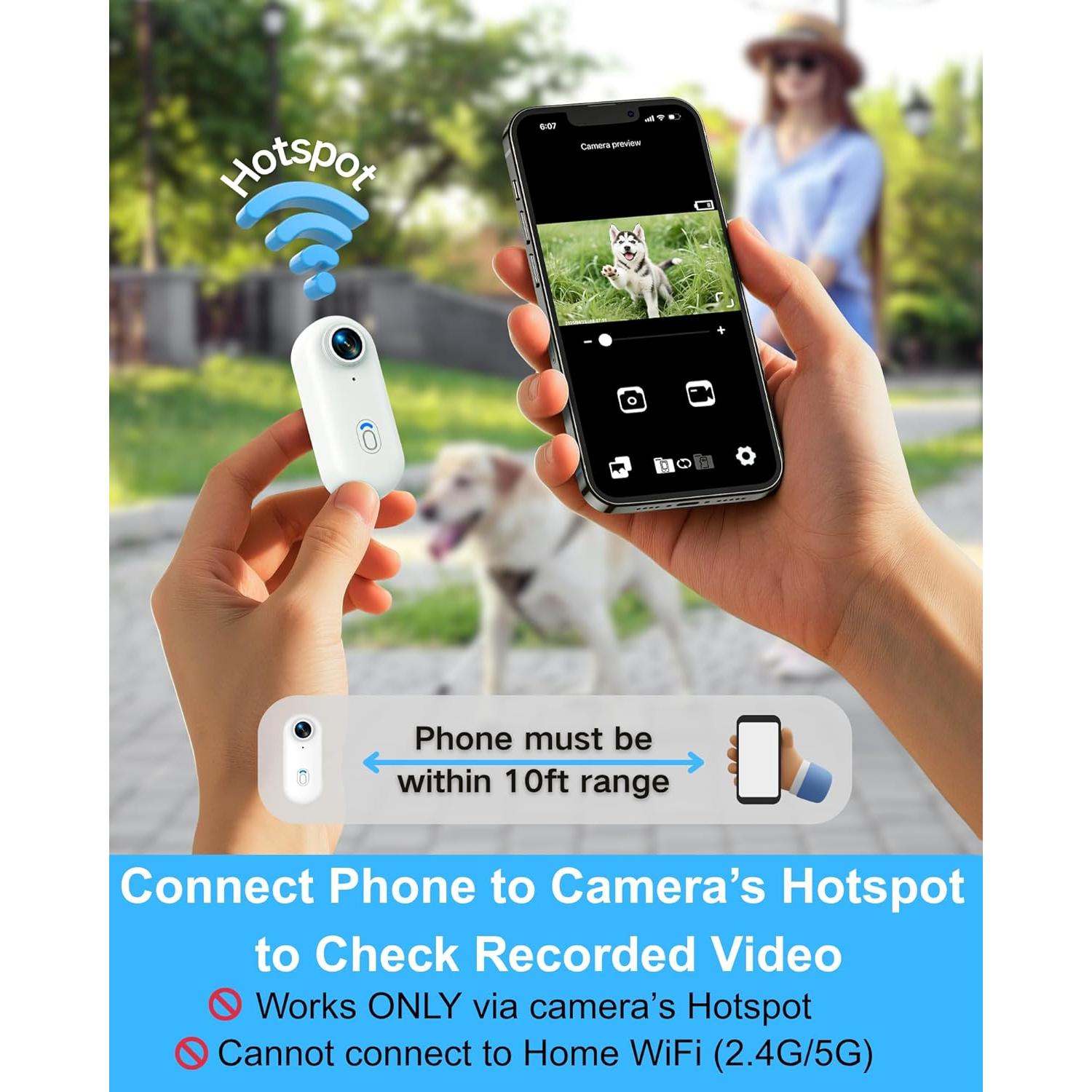 Collar de Cámara para Mascotas H88 - Grabación HD 1080P