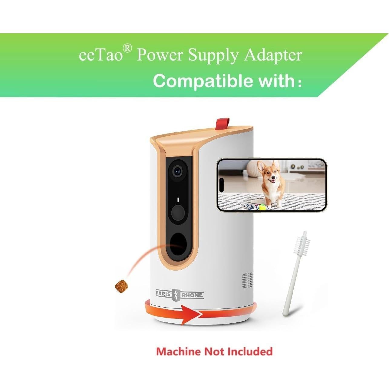 Adaptador USB Tipo C 5V eeTao para Cámara Perro PE-PA001