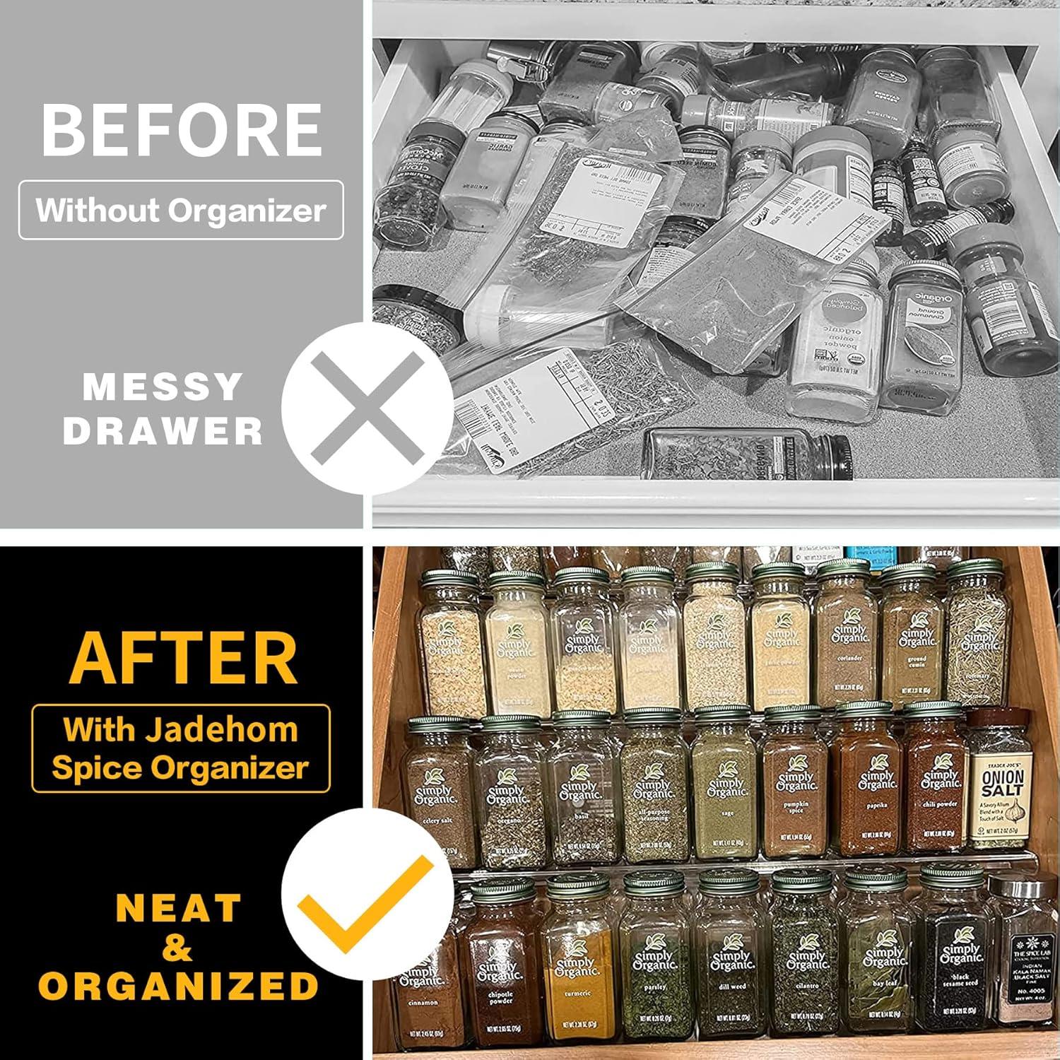 Organizador de Cajones de Especias Jadehom 4 Niveles Acrílico 33-66 cm