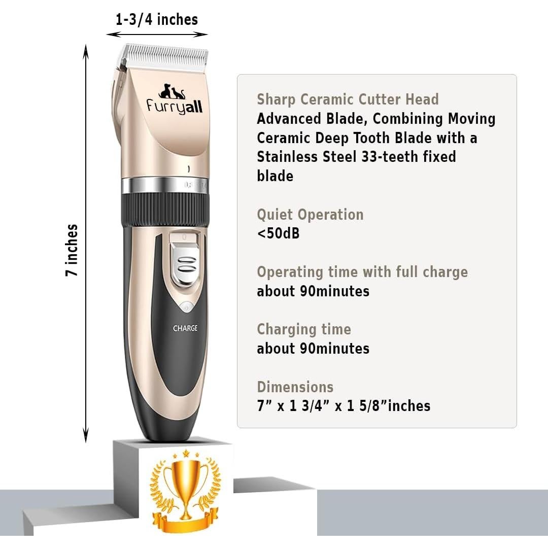 Cortadora de Perros Furryall FA-P2-101 Silenciosa Inalámbrica