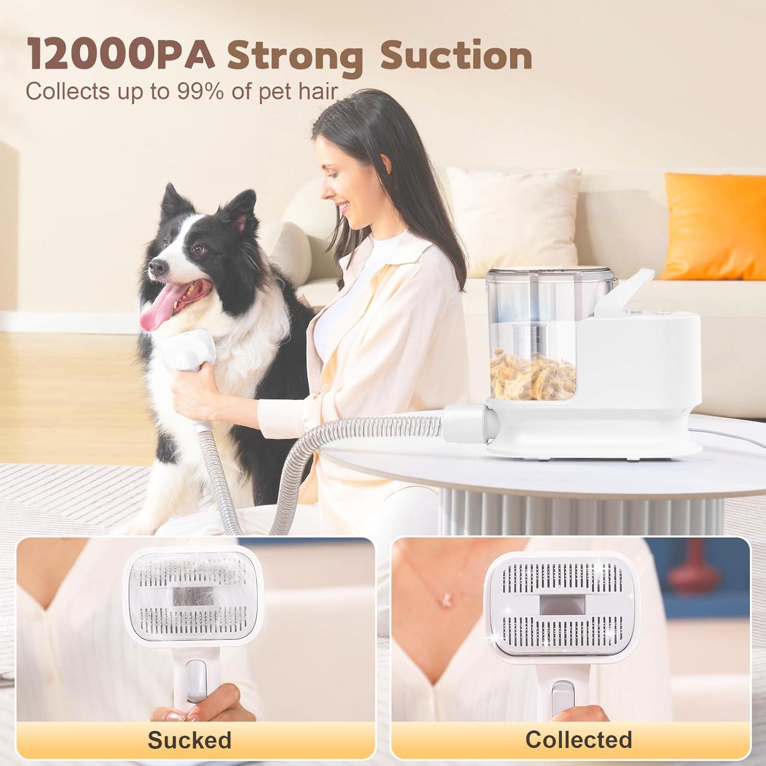 Kit de Aseo para Perros YOOHI con Aspiradora 12KPA 5 en 1