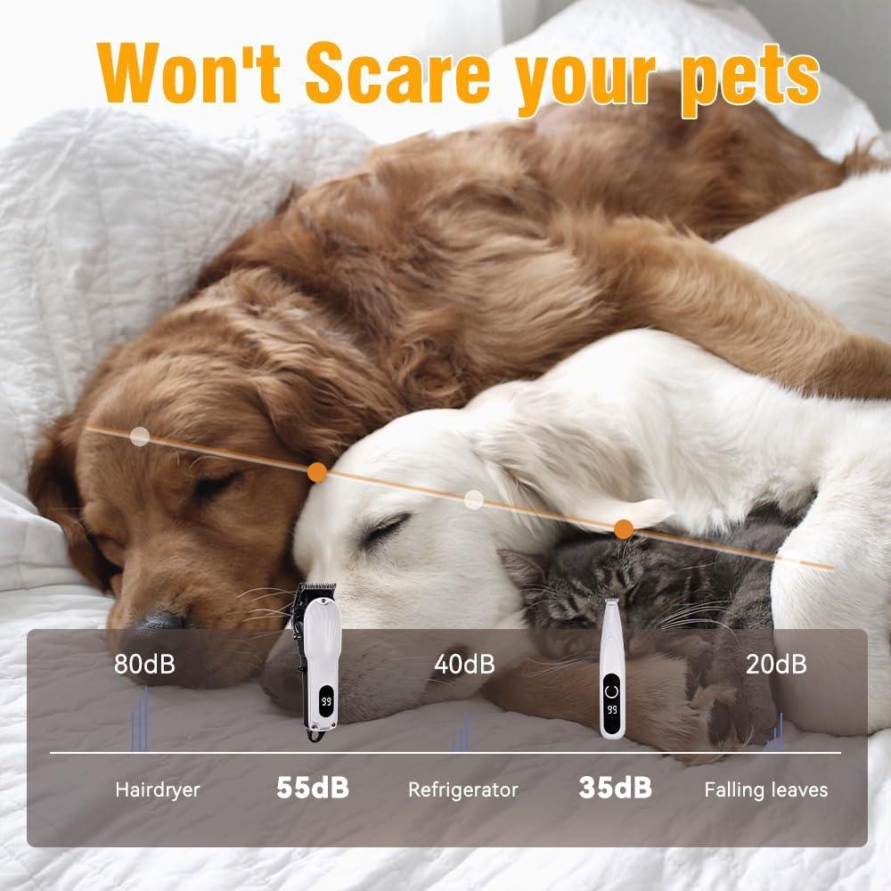 Kit de Aseo 2 en 1 VCM Cortapelos Inalámbrico para Mascotas