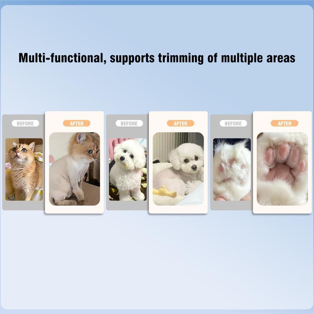 Kit de Aseo 2 en 1 VCM Cortapelos Inalámbrico para Mascotas