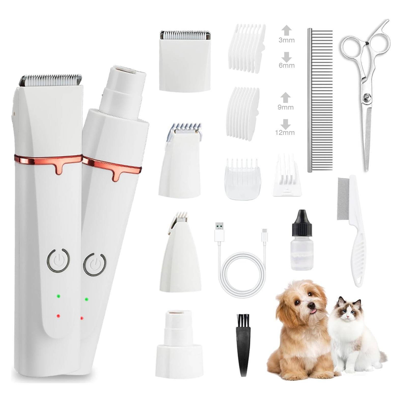 Kit Cortapelos para Perros Petium 4 en 1 Inalámbrico Recargable