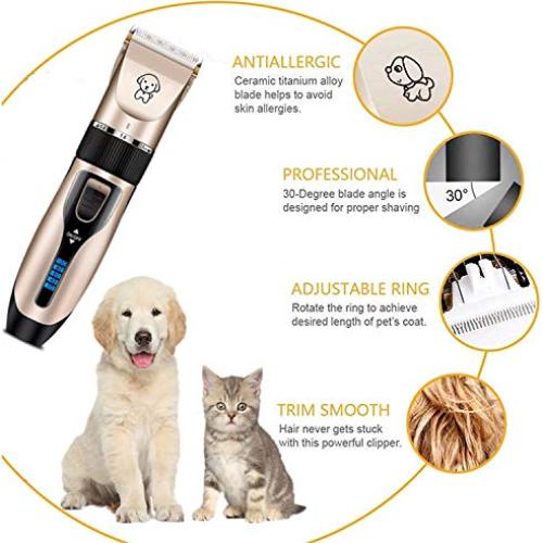 Cortadora de Pelo para Perros Gumodo USB Recargable Silenciosa