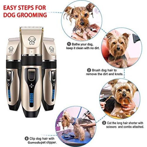 Cortadora de Pelo para Perros Gumodo USB Recargable Silenciosa