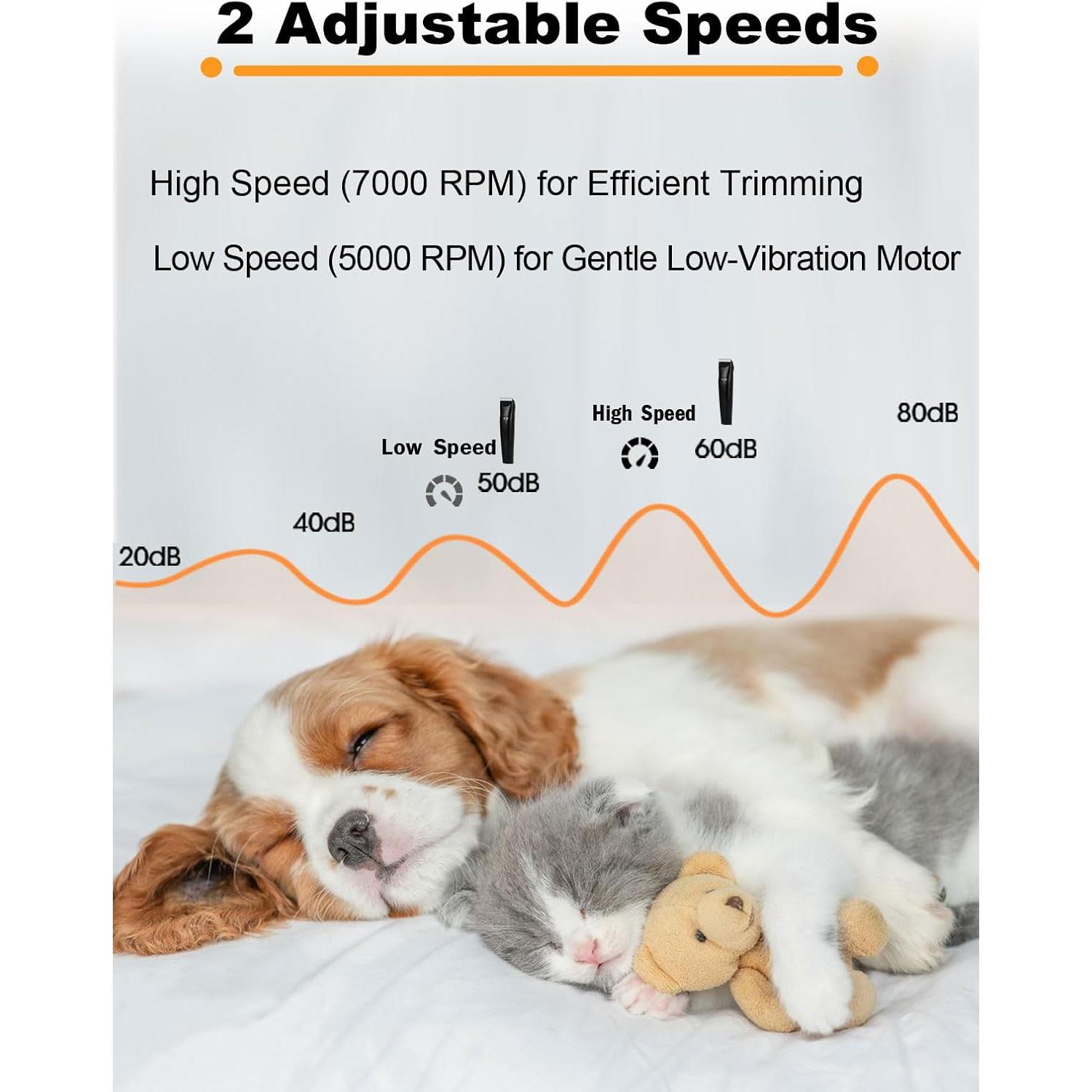 Kit de Aseo para Mascotas Vitoki 4 en 1 Cortadora Inalámbrica