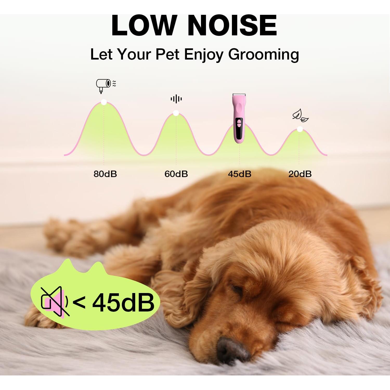 Cortadora de Pelo de Perro Petopia PC225 Inalámbrica Rosa