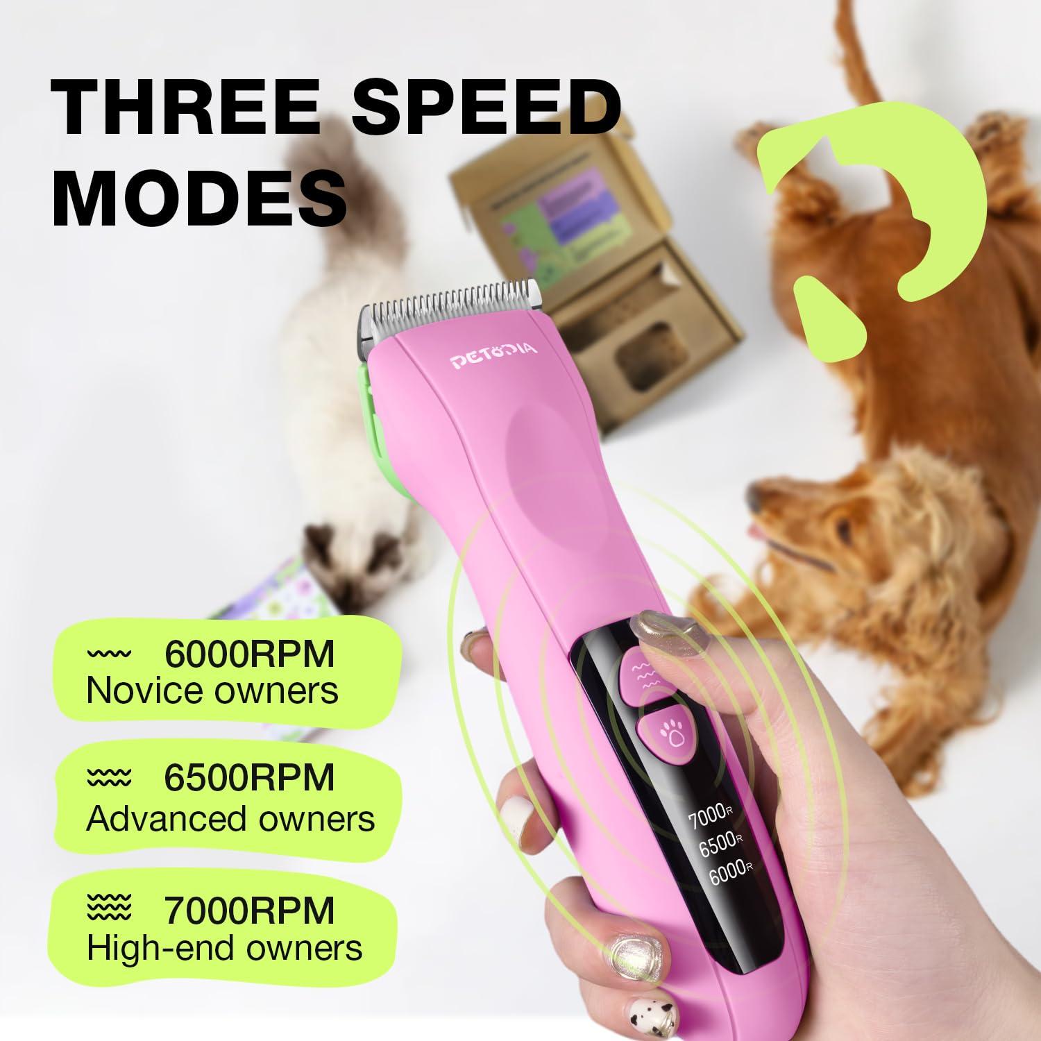 Cortadora de Pelo de Perro Petopia PC225 Inalámbrica Rosa