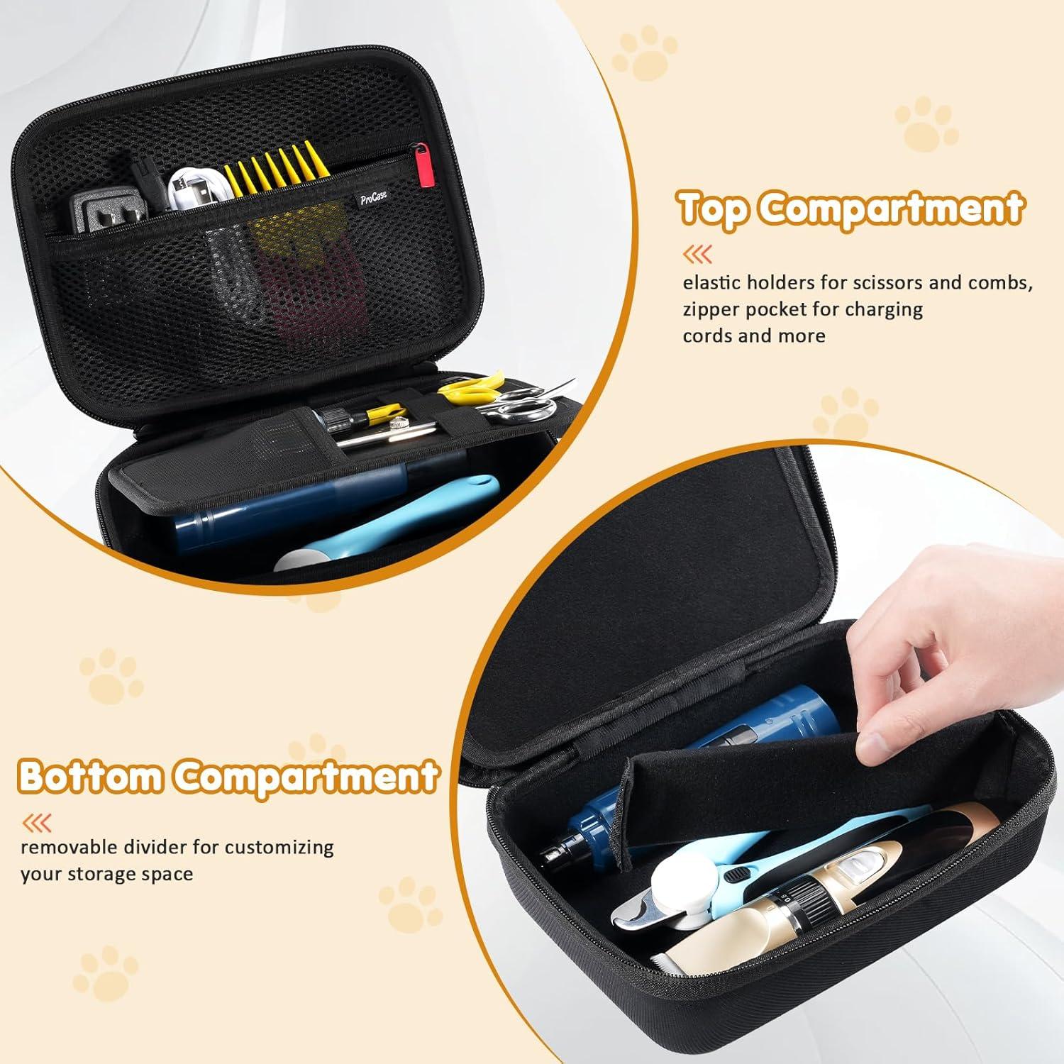 Estuche Duro ProCase para Herramientas de Aseo de Mascotas - Negro