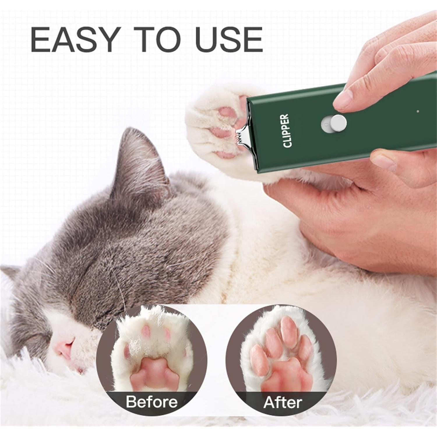 Cortadora de Pelo para Mascotas Founouly MAP005 Verde - Impermeable, Bajo Ruido, Recargable