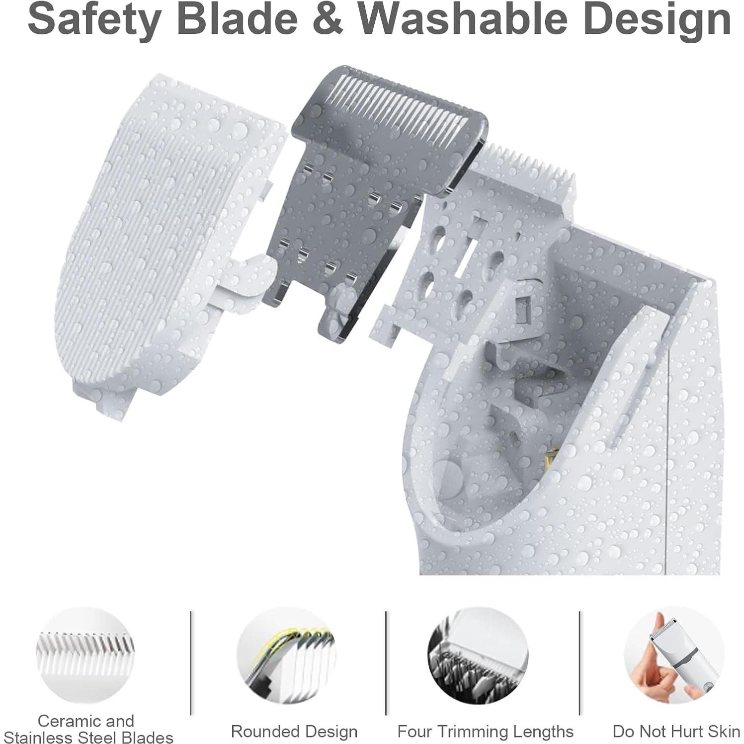 Cortapelos Silencioso KIKETECH Rosa 4 en 1 para Perros y Gatos