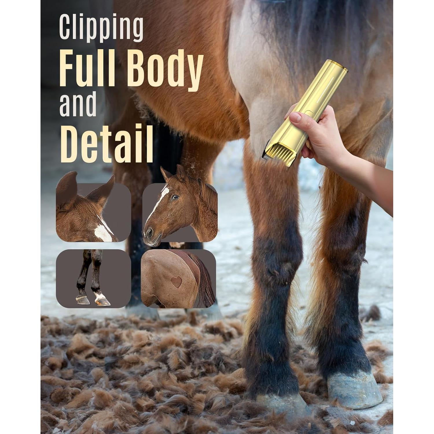 Cortapelos Inalámbrico para Caballos Oneisall RK-034, 11 Piezas