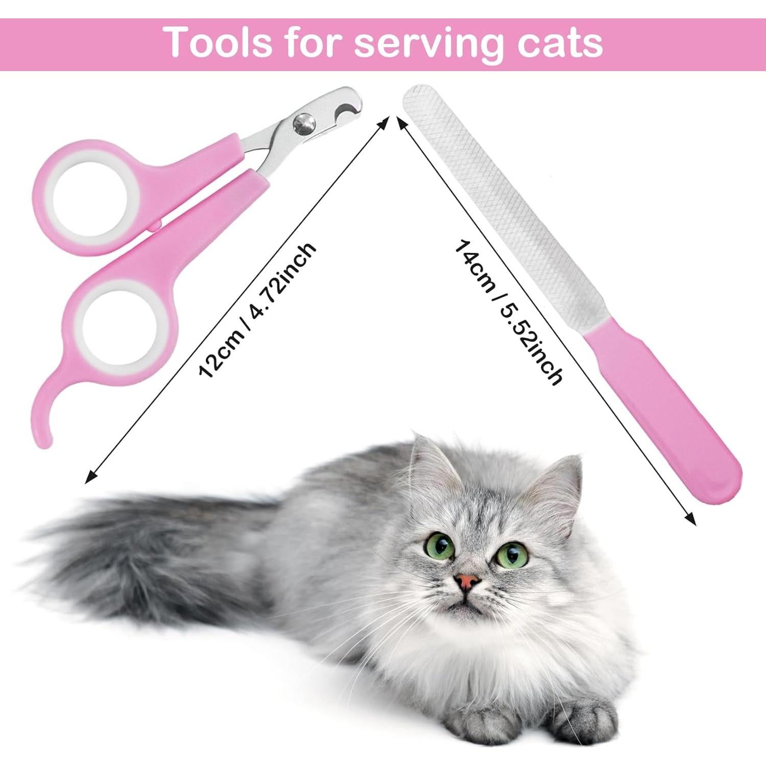 Kit de Cortadores de Uñas para Mascotas DAOGUAUNG 5 Piezas Rosa