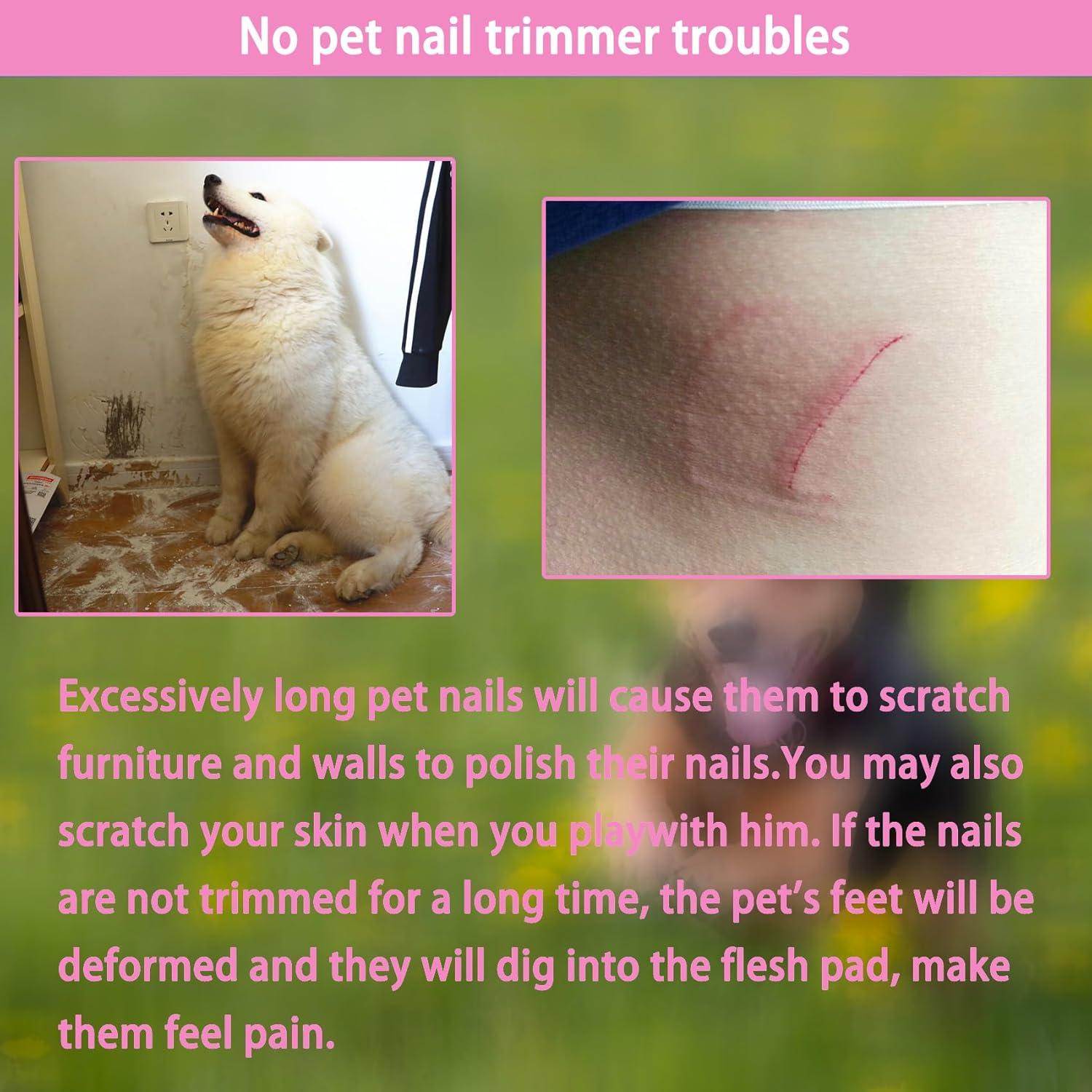 Kit de Cortadores de Uñas para Mascotas DAOGUAUNG 5 Piezas Rosa