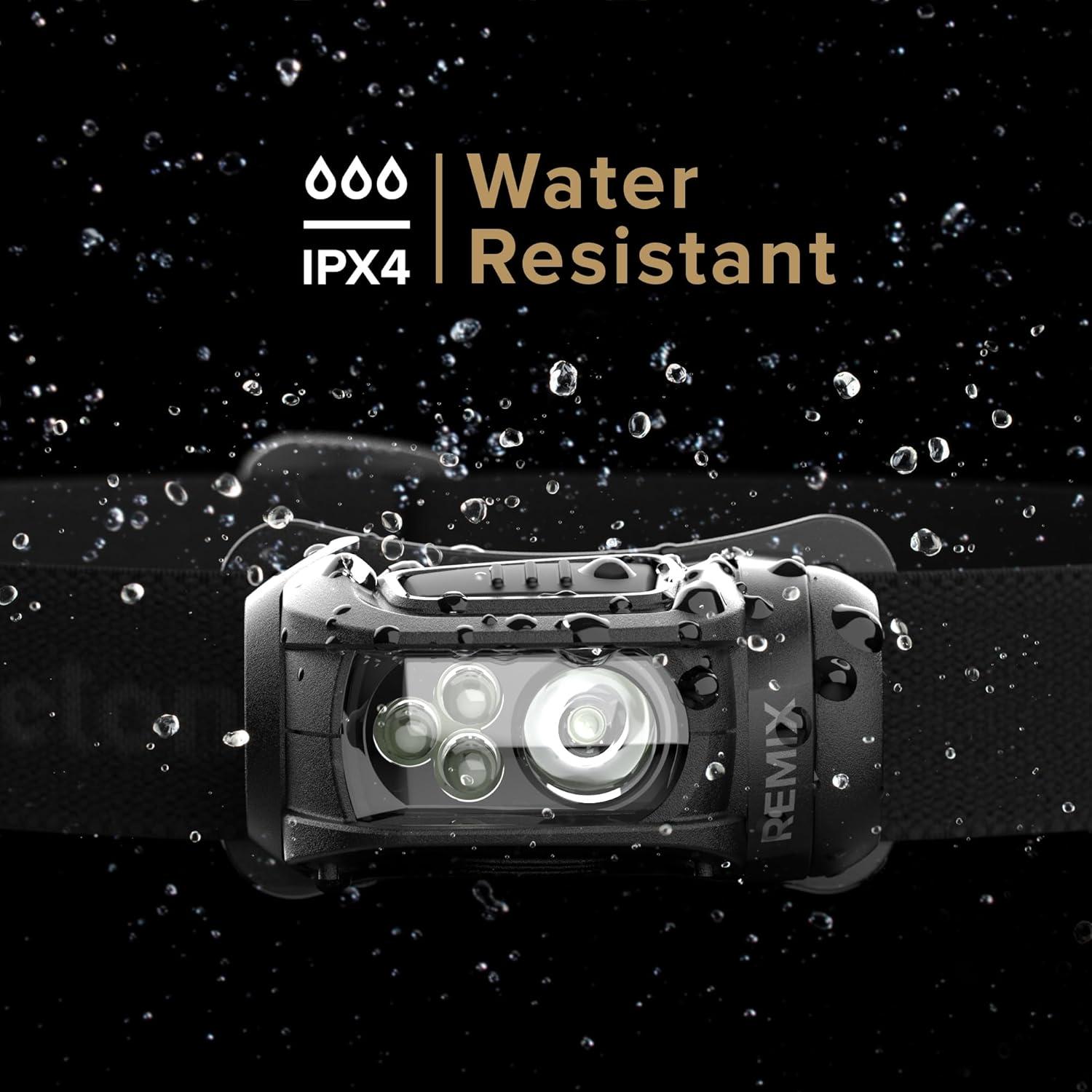 Linterna Frontal Princeton Tec Remix 450 Lúmenes RGB Negra