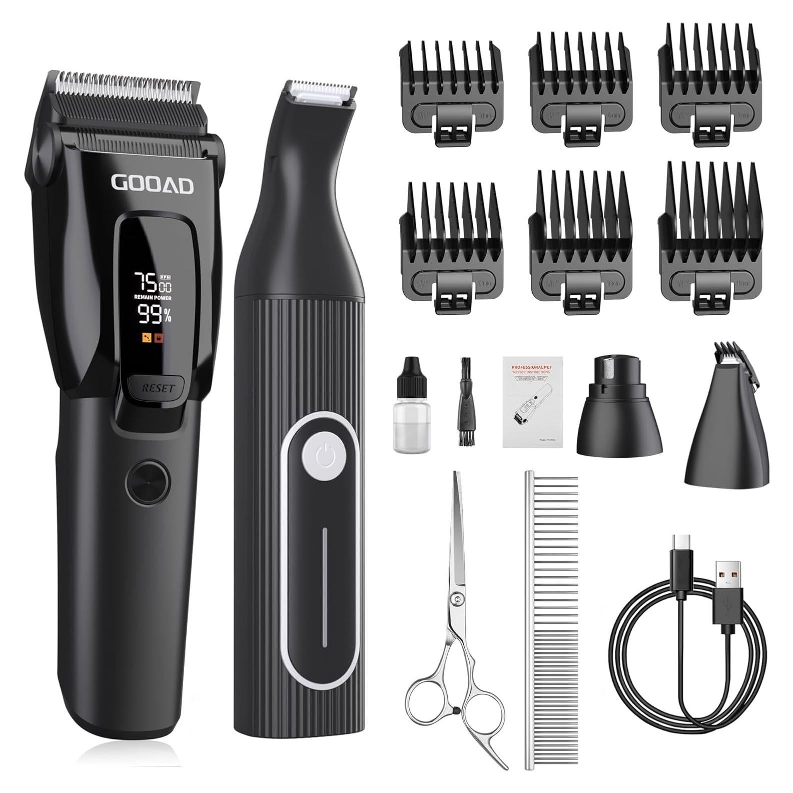 Cortadora de Perros Inalámbrica Gooad 7500rpm con Kit Completo