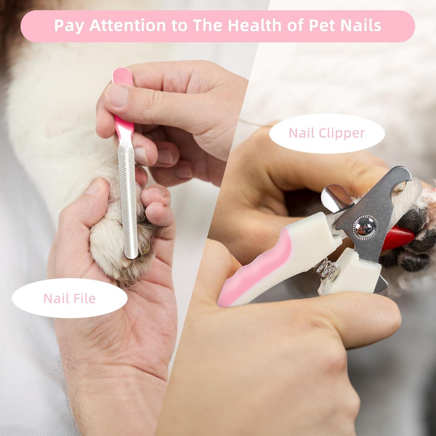 Kit de Aseo para Mascotas Wisedog - 7 Piezas Rosa Mejorado