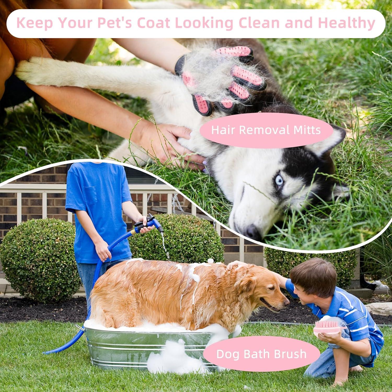 Kit de Aseo para Mascotas Wisedog - 7 Piezas Rosa Mejorado