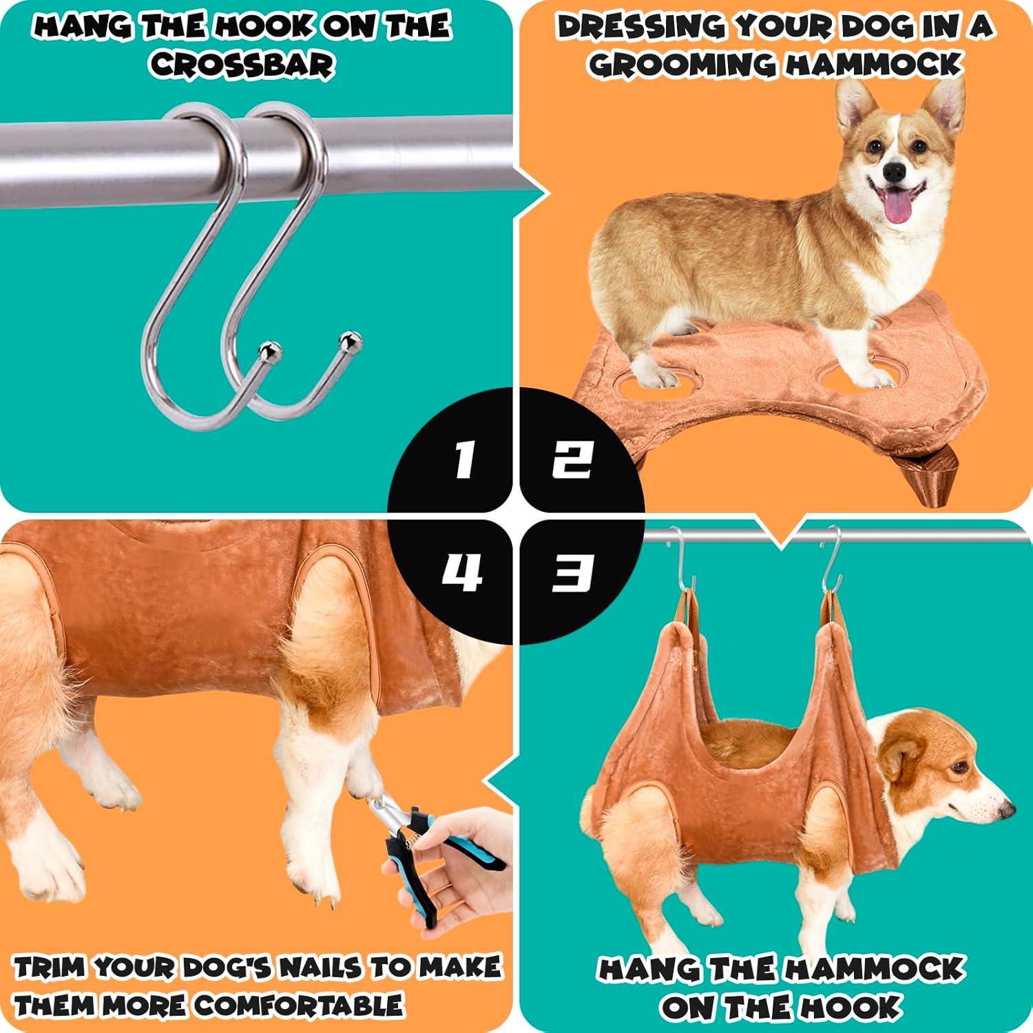 Kit de Aseo para Perros WSCXSC Hamaca Cortauñas XS Café