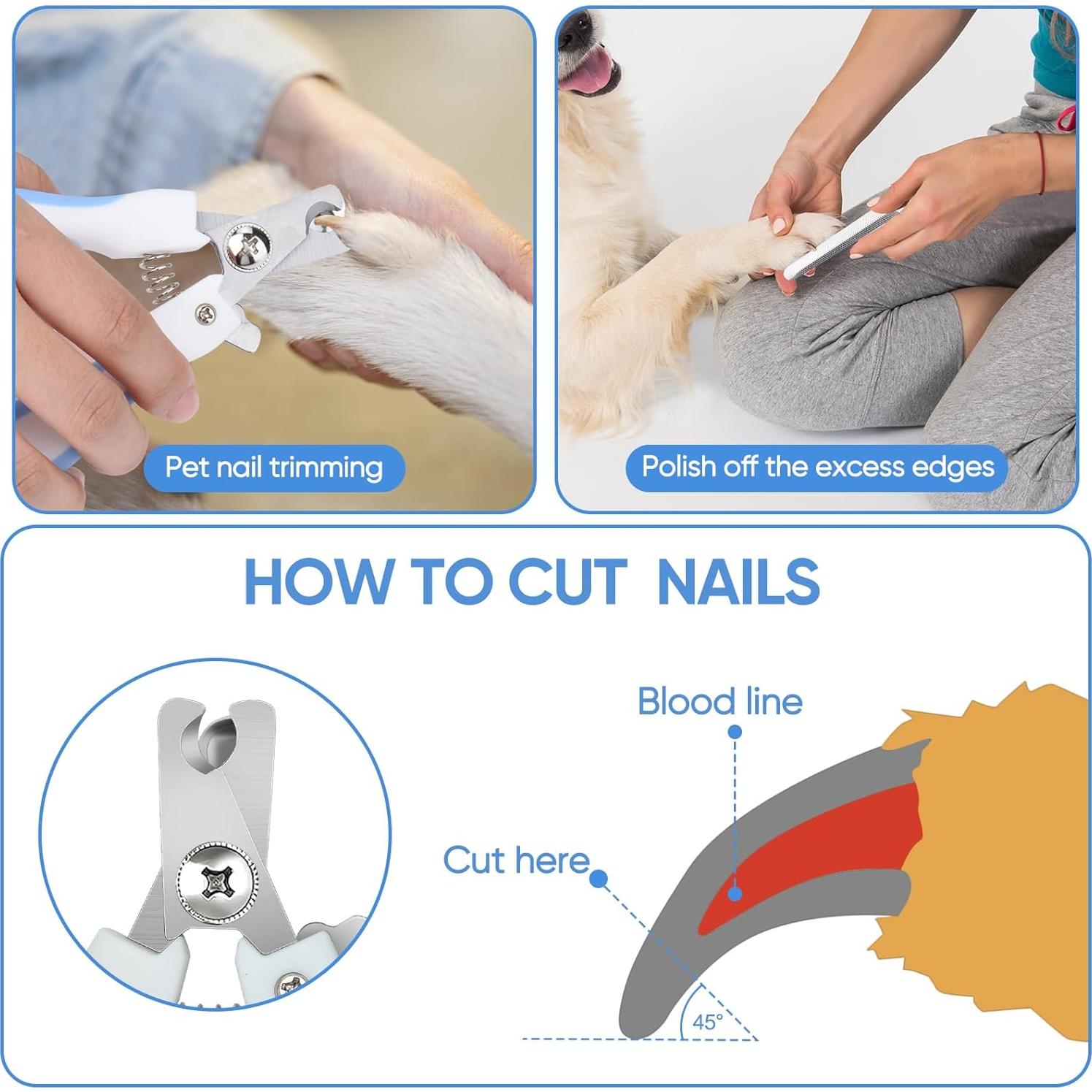 Kit de Tijeras para Cuidado de Mascotas Wikdey 7 en 1