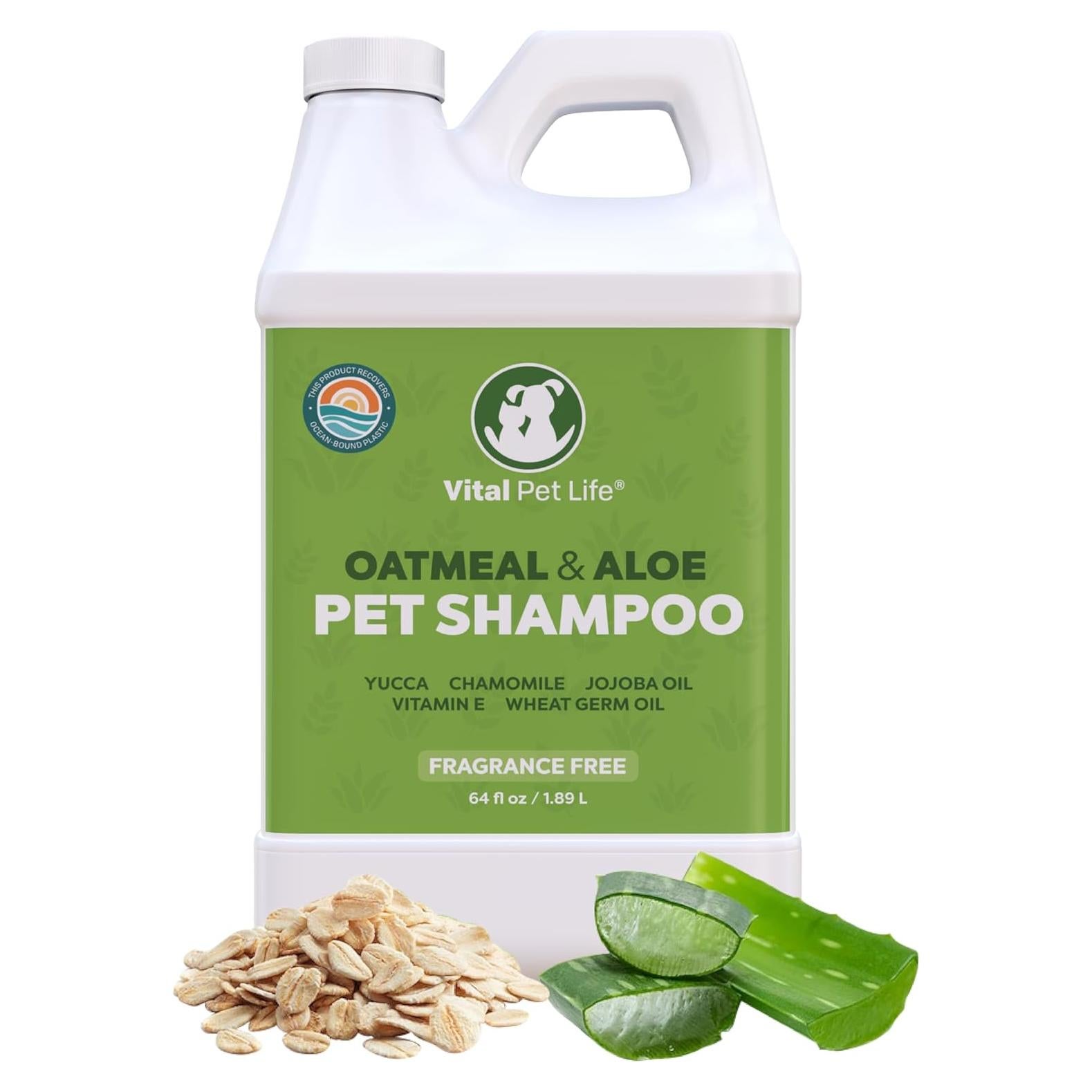 Champú Natural para Perros Vital Pet Life 64 oz - Avena y Aloe Vera
